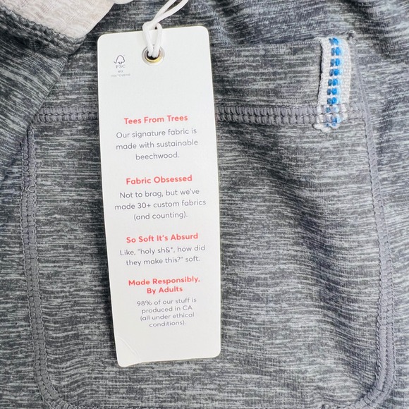 Marine Layer Men's Heathered Charcoal Jogger Pants Size Medium Elastic Waist - Picture 9 of 12